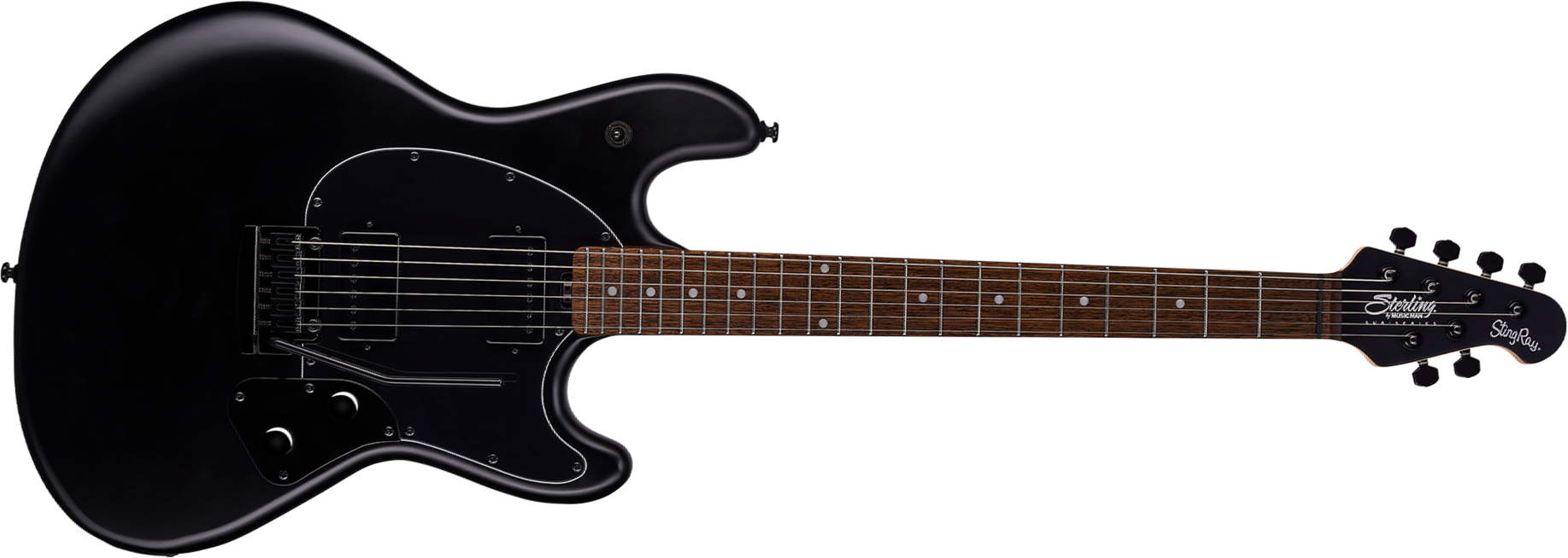 Sterling By Musicman Stingray Guitar Sr30 Hh Trem Lau - Stealth Black - Elektrische gitaar in Str-vorm - Main picture