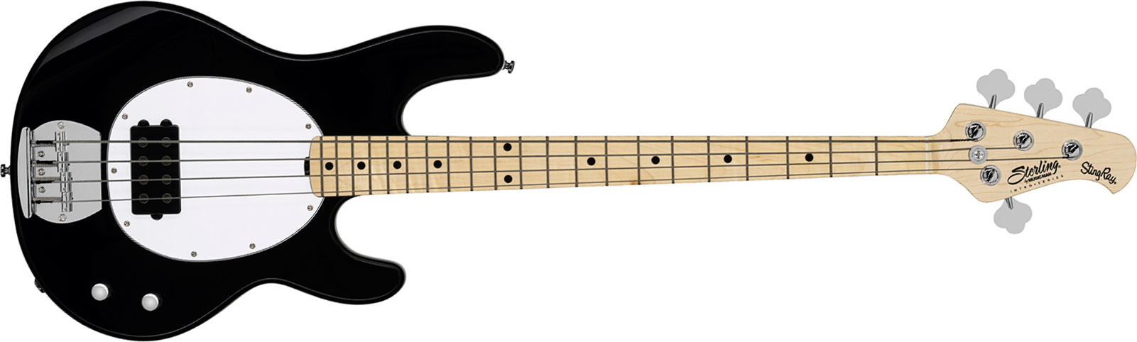 Sterling By Musicman Stingray Ray2 Intro 1h Mn - Black - Solid body elektrische bas - Main picture