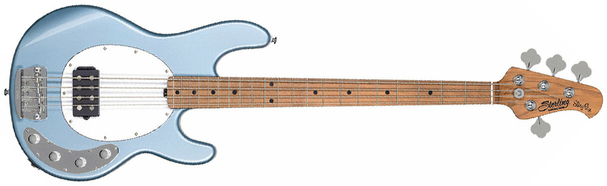 Sterling By Musicman Stingray Ray34 1h Active Mn - Firemist Silver - Solid body elektrische bas - Main picture