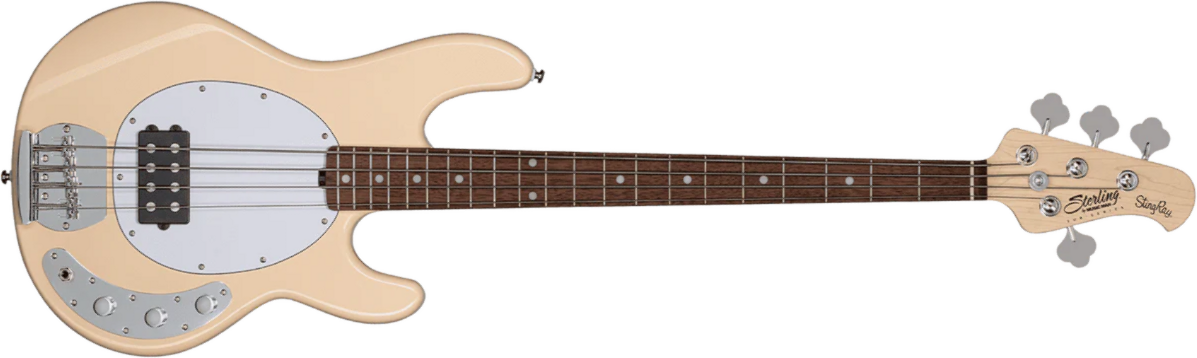 Sterling By Musicman Stingray Ray4 Sub Active 1h Jat - Vintage Cream - Solid body elektrische bas - Main picture