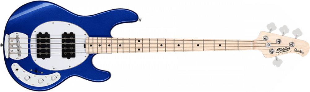 Sterling By Musicman Stingray Ray4hh 4c Active Mn - Cobra Blue - Solid body elektrische bas - Main picture