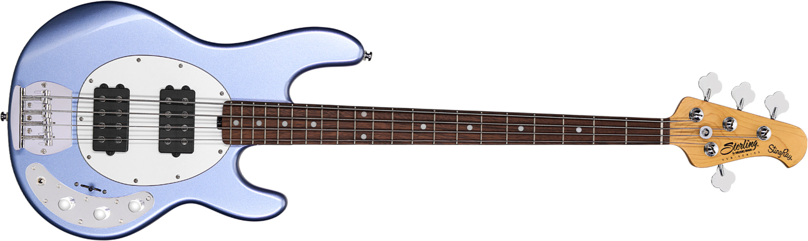 Sterling By Musicman Stingray Ray4hh Active Jat - Lake Blue Metallic - Solid body elektrische bas - Main picture