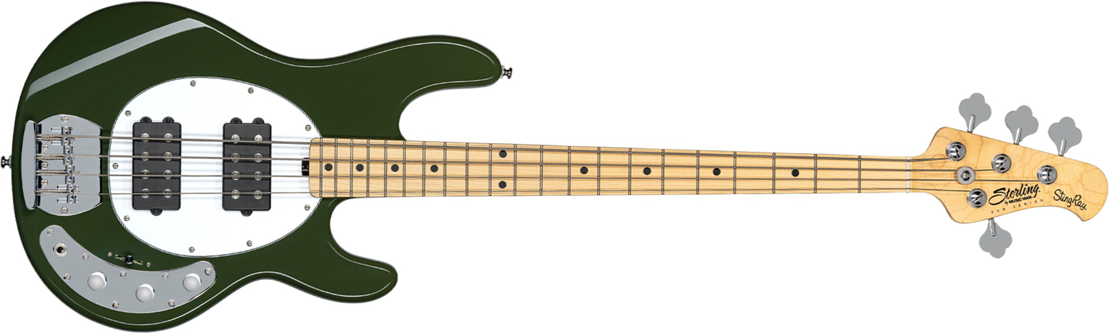 Sterling By Musicman Stingray Ray4hh Active Mn - Olive - Solid body elektrische bas - Main picture
