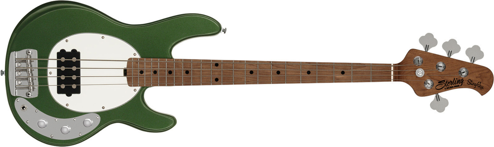 Sterling By Musicman Stingray Short Scale Rayss4 Shsc 1h Mn - Charging Green - Solid body elektrische bas - Main picture