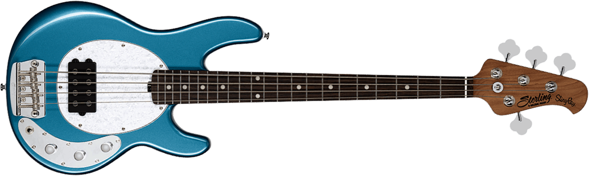 Sterling By Musicman Stingray Short Scale Rayss4 Shsc 1h Rw - Toluca Lake Blue - Short scale elektrische bas - Main picture