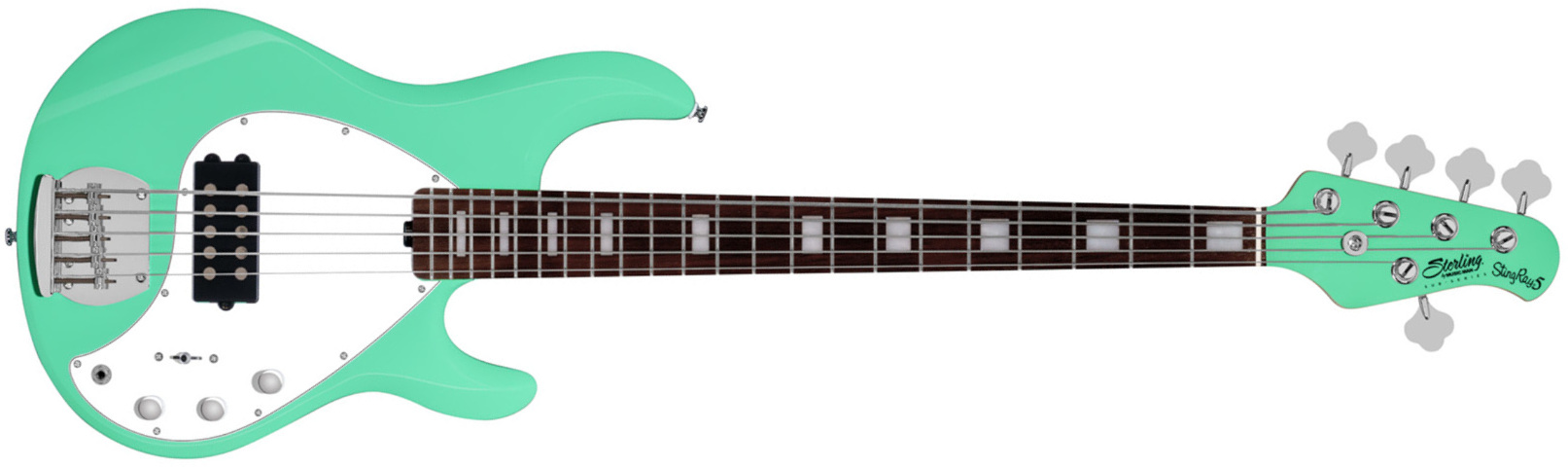 Sterling By Musicman Stingray4  5-cordes 1h Jat - Seafoam Green - Solid body elektrische bas - Main picture