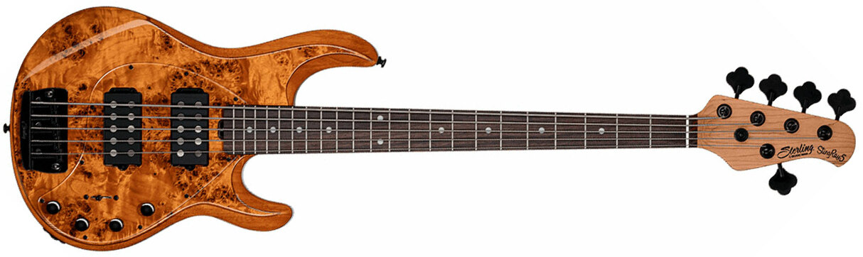 Sterling By Musicman Stingray5 Ray35hhpb 5c Active Rw - Amber - Solid body elektrische bas - Main picture