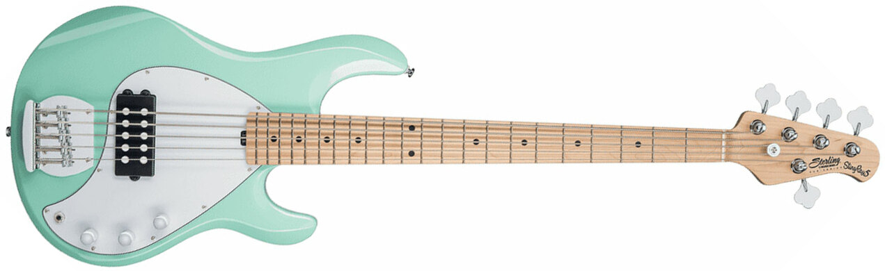 Sterling By Musicman Sub Ray5 5-cordes Active Jat - Mint Green - Solid body elektrische bas - Main picture