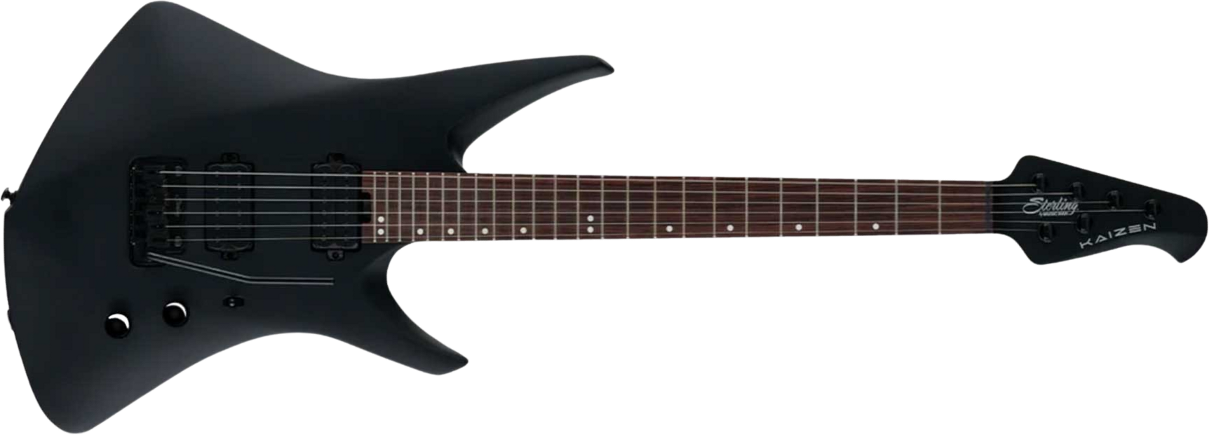 Sterling By Musicman Tosin Abasi Kaizen 6c Signature Multiscale 2h Trem Rw - Stealth Black - Kenmerkende elektrische gitaar - Main picture