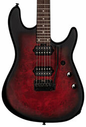 Elektrische gitaar in str-vorm Sterling by musicman Jason Richardson6 Cutlass - Dark scarlet burst satin