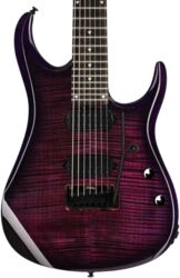 Kenmerkende elektrische gitaar Sterling by musicman John Petrucci JP157DFM Dimarzio 7-String - Purple nebula