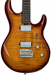 Elektrische gitaar in str-vorm Sterling by musicman Steve Lukather Luke LK100 - Hazel burst
