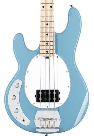 Solid body elektrische bas Sterling by musicman Stingray Ray4H 4-String LH (MN) - Chopper blue