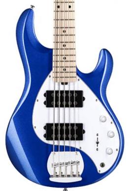 Solid body elektrische bas Sterling by musicman Stingray Ray5HH 5-String (MN) - Cobra blue