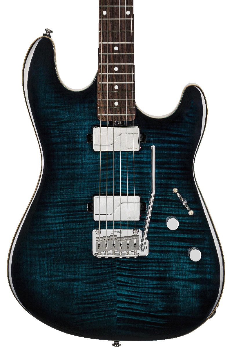 Sterling By Musicman Sabre Hh Trem Mn - Deep Blue Burst - Elektrische gitaar in Str-vorm - Variation 3