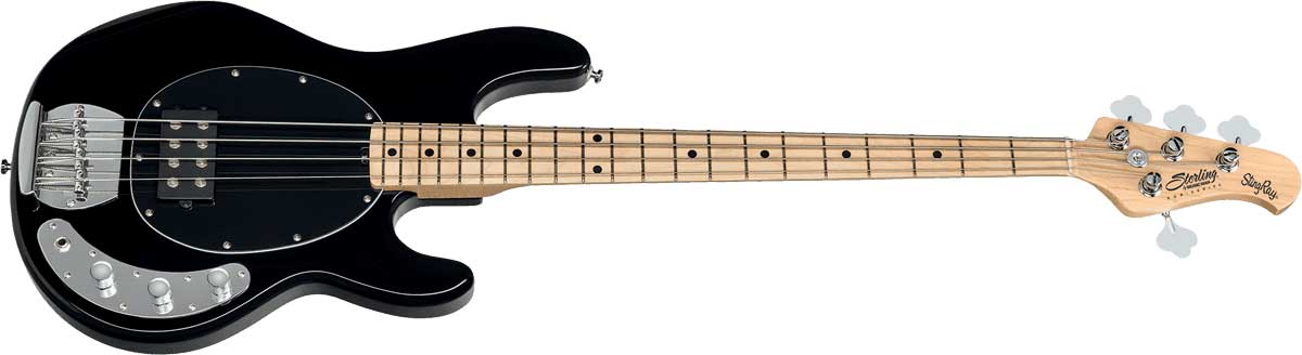 Sterling By Musicman Stingray Ray4 Bk Sub Active 1h Mn - Black - Solid body elektrische bas - Variation 1