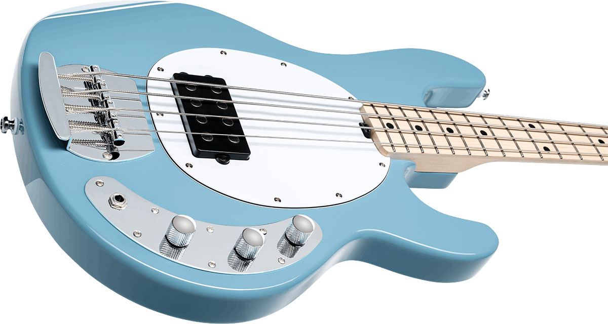 Sterling By Musicman Stingray Ray4h 4c Active Mn - Chopper Blue - Solid body elektrische bas - Variation 2