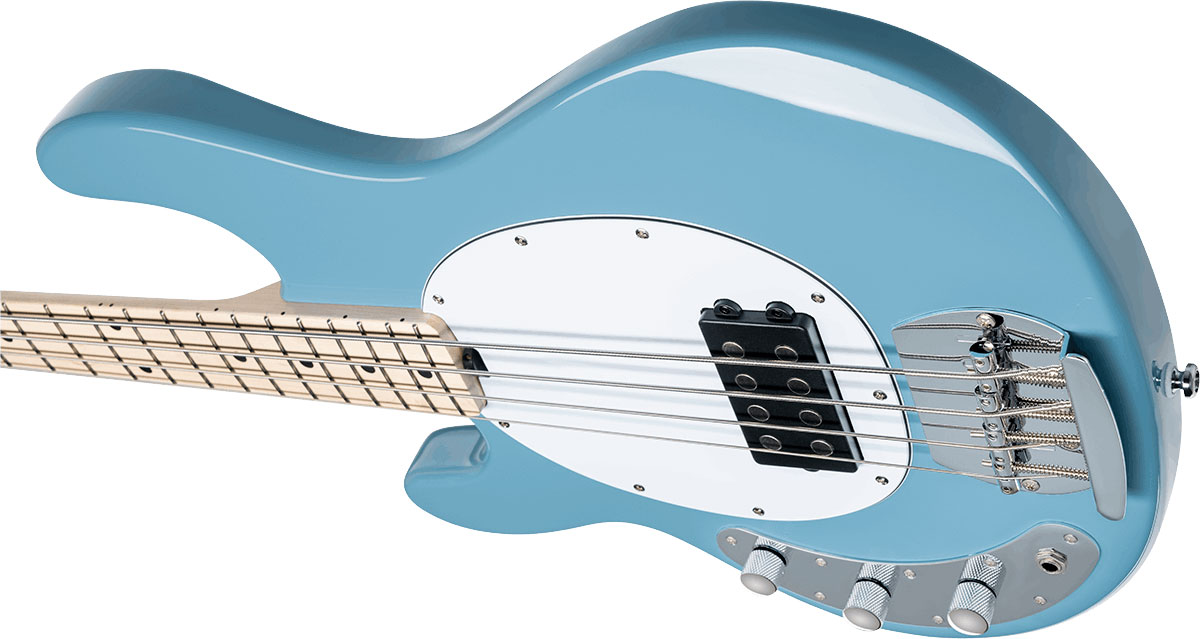 Sterling By Musicman Stingray Ray4h Lh 4c Gaucher Active Mn - Chopper Blue - Solid body elektrische bas - Variation 2