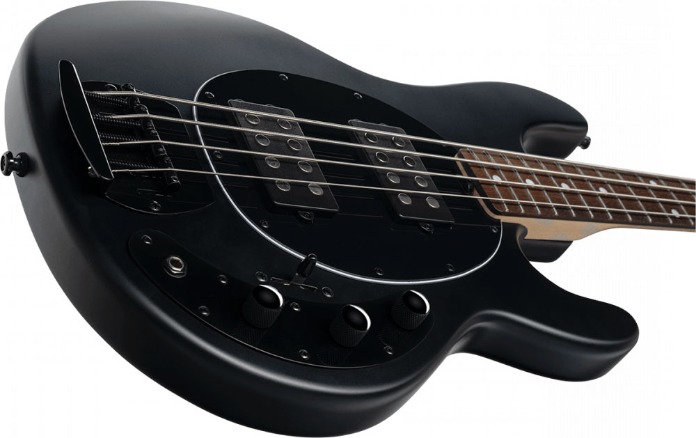 Sterling By Musicman Stingray Ray4hh 4c Active Jat - Stealth Black - Solid body elektrische bas - Variation 2