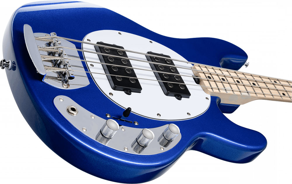 Sterling By Musicman Stingray Ray4hh 4c Active Mn - Cobra Blue - Solid body elektrische bas - Variation 2