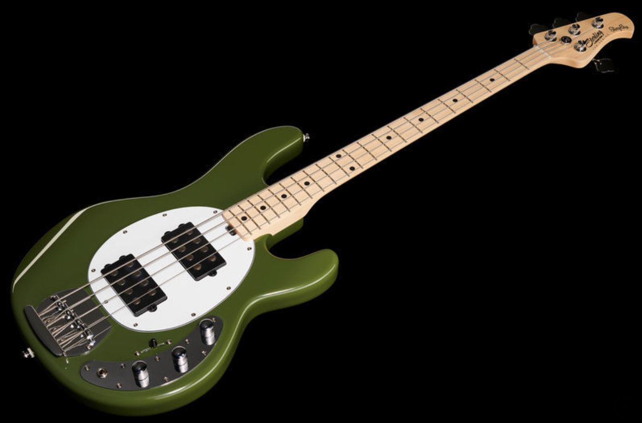 Sterling By Musicman Stingray Ray4hh Active Mn - Olive - Solid body elektrische bas - Variation 1