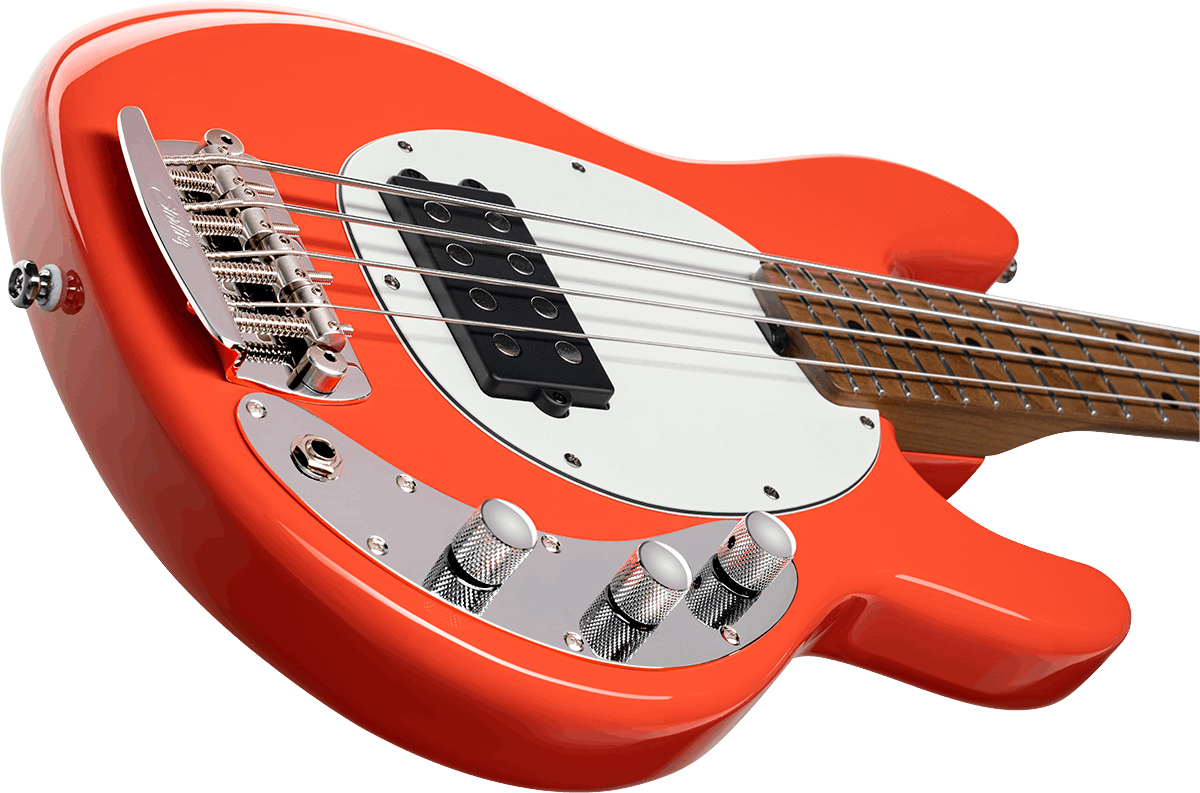 Sterling By Musicman Stingray Short Scale Rayss4 Shsc 1h Mn - Fiesta Red - Short scale elektrische bas - Variation 2