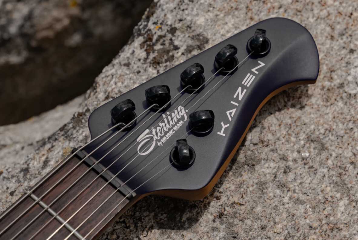 Sterling By Musicman Tosin Abasi Kaizen 6c Signature Multiscale 2h Trem Rw - Stealth Black - Kenmerkende elektrische gitaar - Variation 2
