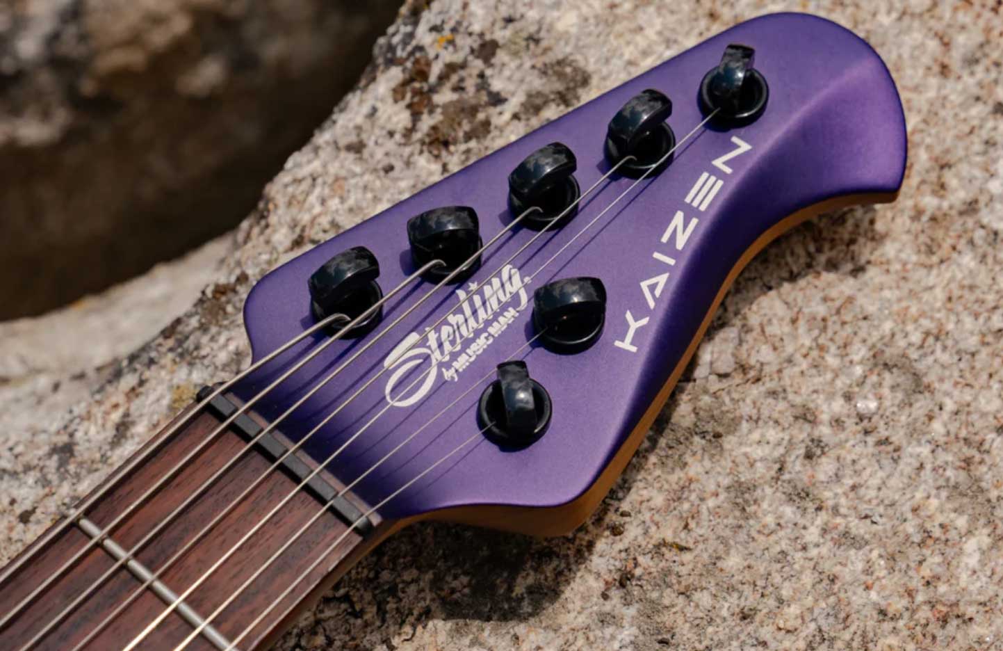 Sterling By Musicman Tosin Abasi Kaizen 7c Signature 2h Trem Rw - Firemist Purple Satin - Kenmerkende elektrische gitaar - Variation 2