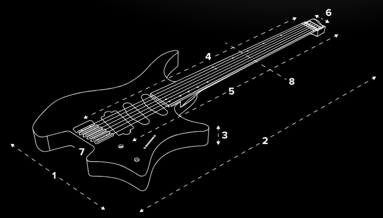Strandberg Boden Metal Nx 6 2h Ht Ric - Black Granite - Multi-scale gitaar - Variation 5