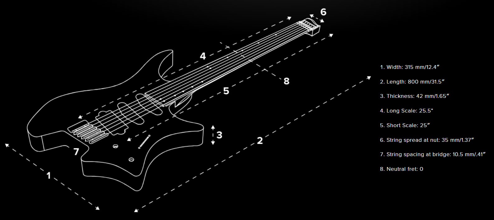 Strandberg Boden Original Nx 6c Multiscale 2h Fishman Fluence Modern Ht Mn - Charcoal Black - Multi-scale gitaar - Variation 4