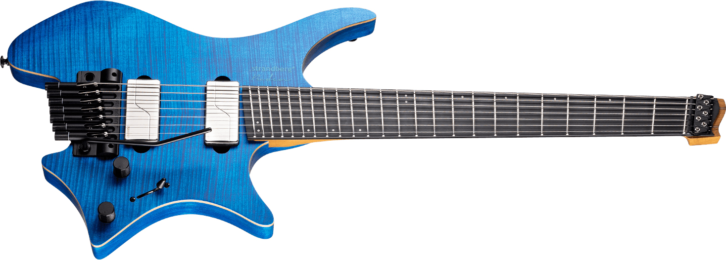 Strandberg Boden Prog Nx7 7c Multiscale 2h Fishman Fluence Modern  Trem Ebo - Deep Blue Satin - Multi-scale gitaar - Variation 1