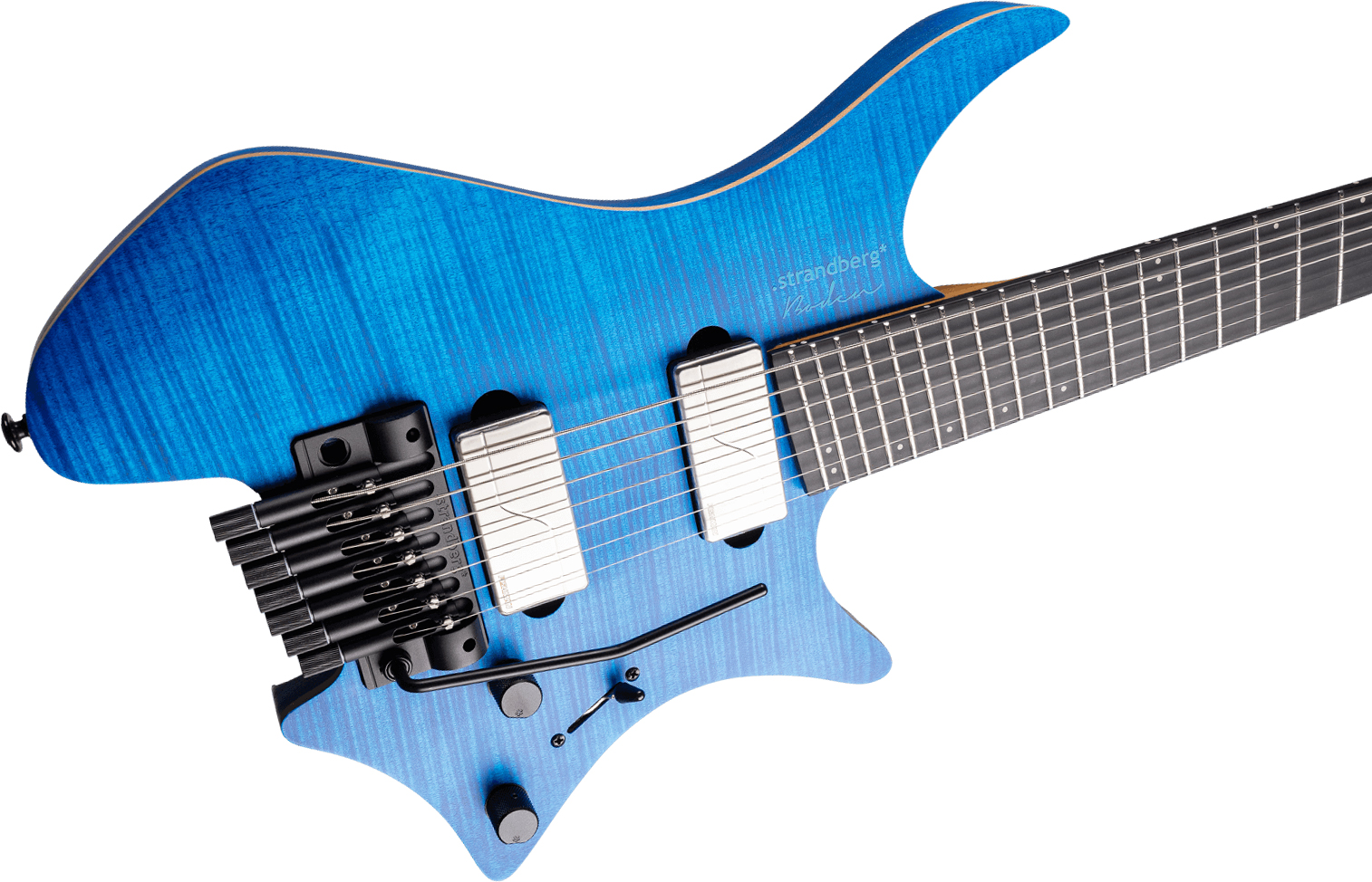 Strandberg Boden Prog Nx7 7c Multiscale 2h Fishman Fluence Modern  Trem Ebo - Deep Blue Satin - Multi-scale gitaar - Variation 4