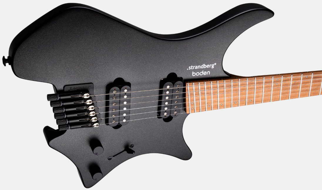 Strandberg Boden Standard N2.6 6c Multiscale 2h Seymour Duncan Ht Mn - Black Satin Metallic - Multi-scale gitaar - Variation 3