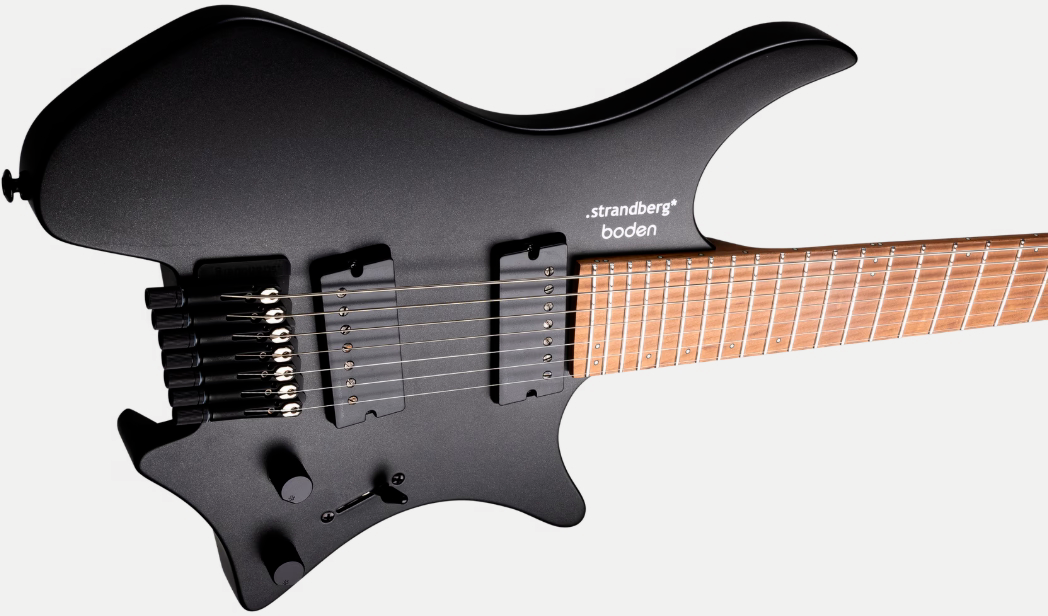 Strandberg Boden Standard N2.7 7c Multiscale 2h Seymour Duncan Ht Mn - Black Satin Metallic - Multi-scale gitaar - Variation 3