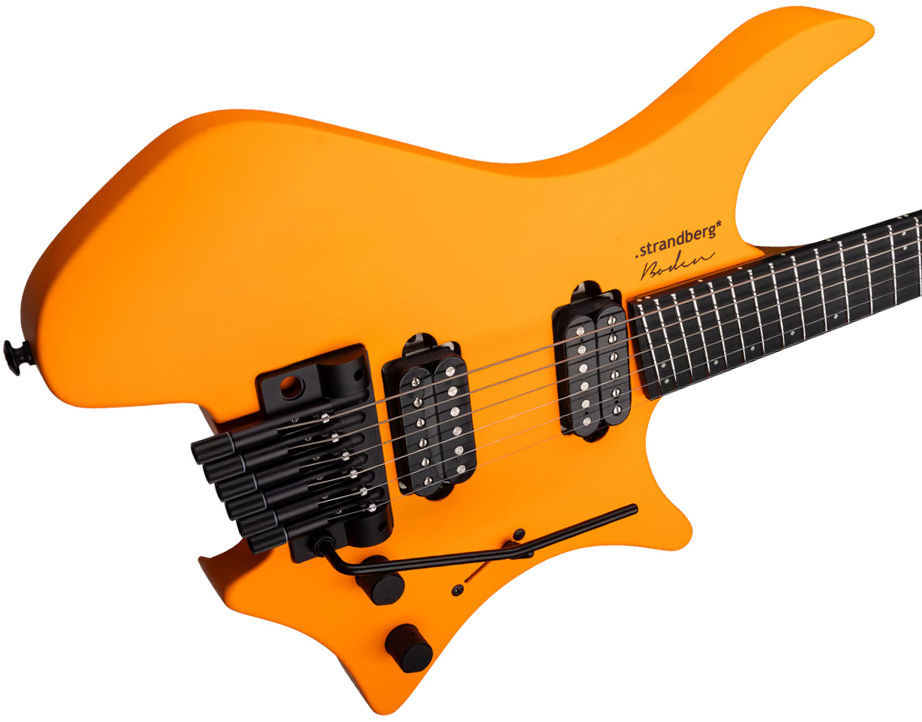 Strandberg Boden Standard Nx 6c Multiscale 2h Trem Eb - Neon Orange Satin - Multi-scale gitaar - Variation 10