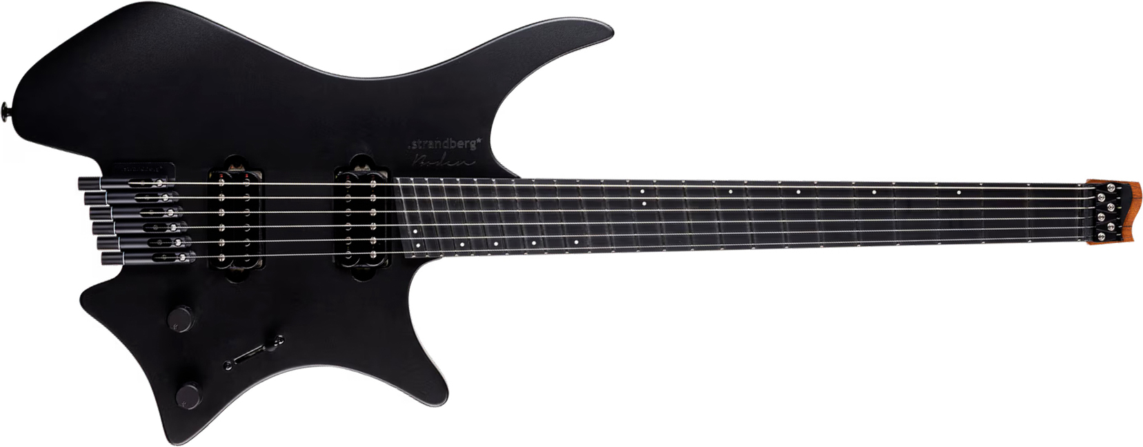 Strandberg Boden Metal Nx6 6c 2h Suhr Ht Ebo - Black Granite - Multi-scale gitaar - Main picture