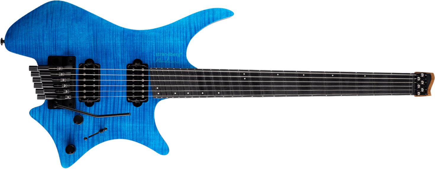 Strandberg Boden Prog Nx6 6c 2h Suhr Ht Ebo - Deep Blue Satin - Multi-scale gitaar - Main picture