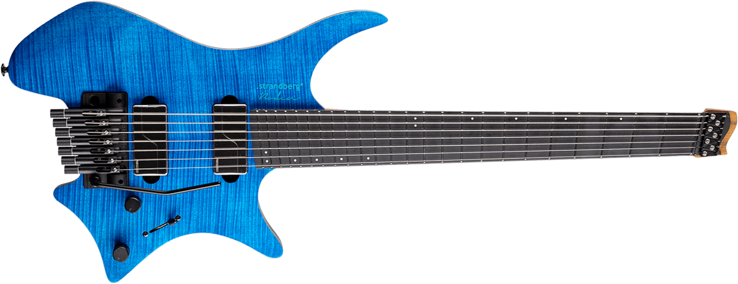 Strandberg Boden Prog Nx7 7c Multiscale 2h Fishman Fluence Modern  Trem Ebo - Deep Blue Satin - Multi-scale gitaar - Main picture