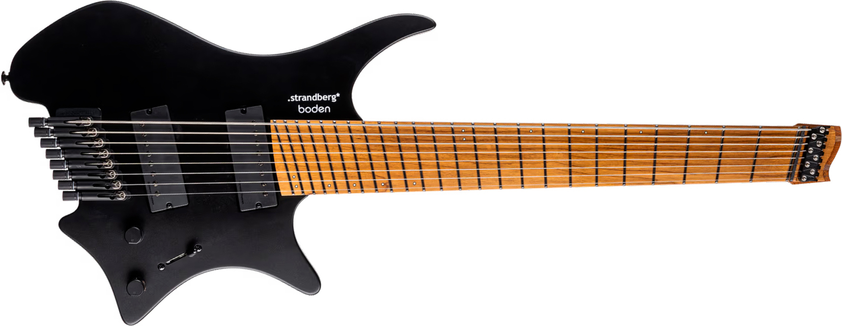 Strandberg Boden Standard N2.8 8c Multiscale 2h Seymour Duncan Ht Mn - Black Satin Metallic - Multi-scale gitaar - Main picture