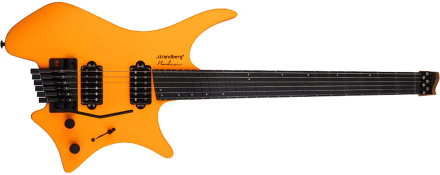 Strandberg Boden Standard Nx 6c Multiscale 2h Trem Eb - Neon Orange Satin - Multi-scale gitaar - Main picture