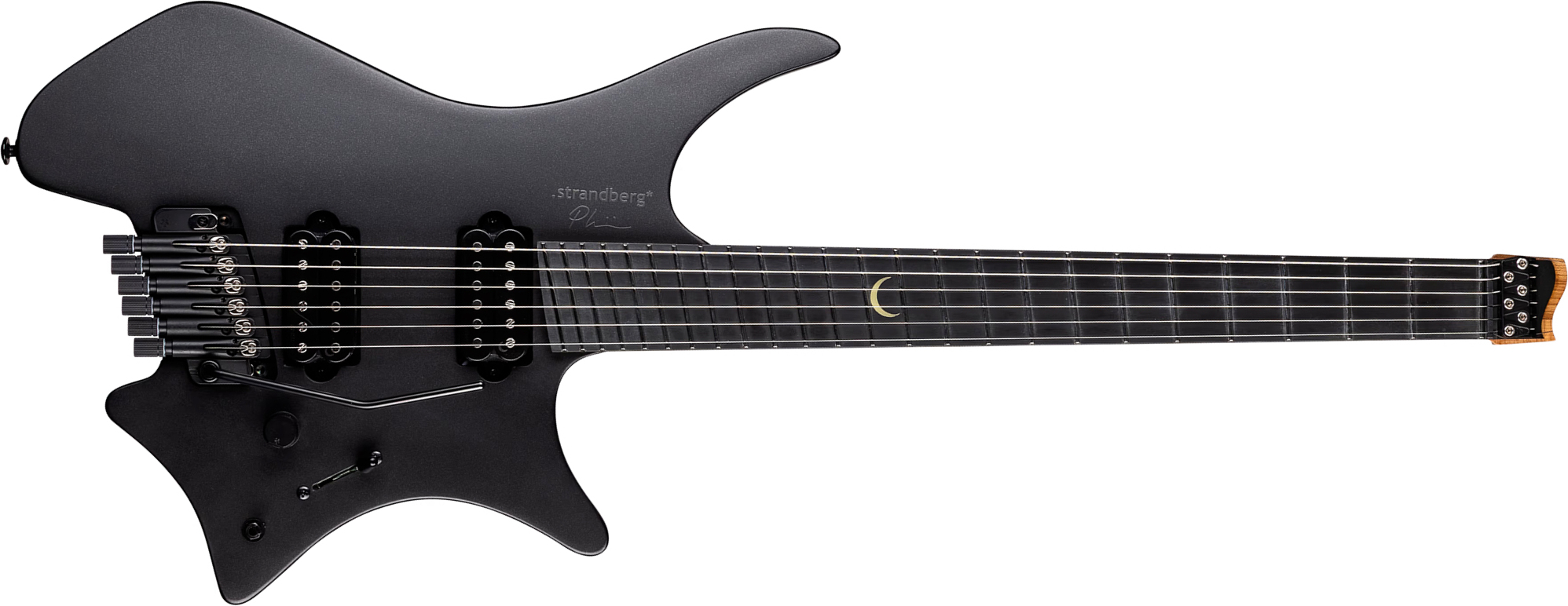 Strandberg Plini Edition Boden N2.6t 2h Fishman Fluence Trem Ebo - Black Satin Metallic - Multi-scale gitaar - Main picture