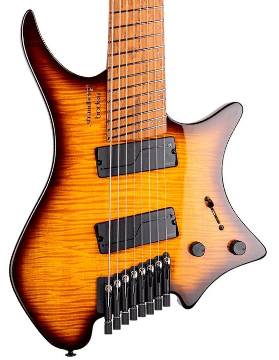 Multi-scale gitaar Strandberg Boden Original N2.8 (8-String) - Amber Haze Burst Gloss