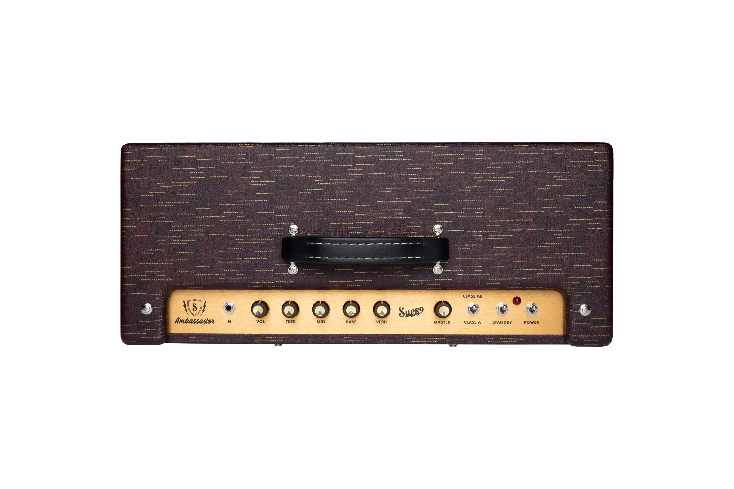 Supro Ambassador Custom Burgundy Gold Scandia 2x10 50w - Combo voor elektrische gitaar - Variation 3