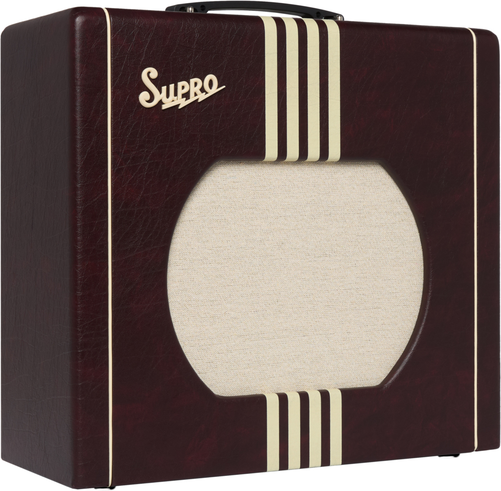 Supro Delta King 12 Combo 15w 1x12 Burgundy/cream - Combo voor elektrische gitaar - Main picture