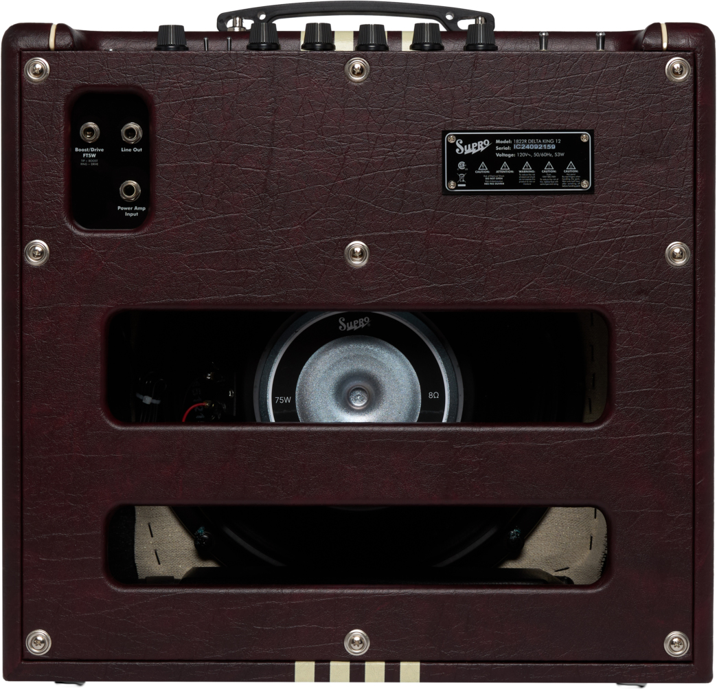 Supro Delta King 12 Combo 15w 1x12 Burgundy/cream - Combo voor elektrische gitaar - Variation 1