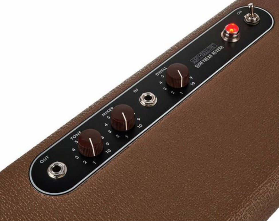 Surfy Industries Surfybear Classic Reverb V2 Brown - Reverb/delay/echo effect pedaal - Variation 4