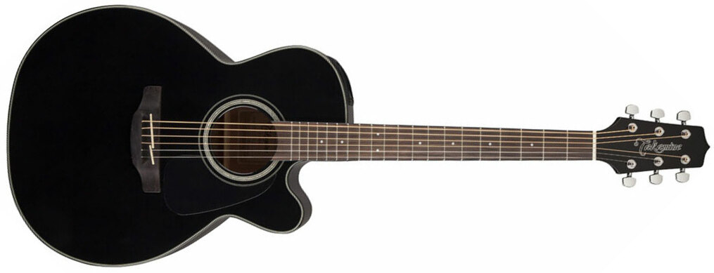 Takamine Gn30ce-blk Auditorium Cw Cw Epicea Acajou Rw - Black Gloss - Elektro-akoestische gitaar - Main picture