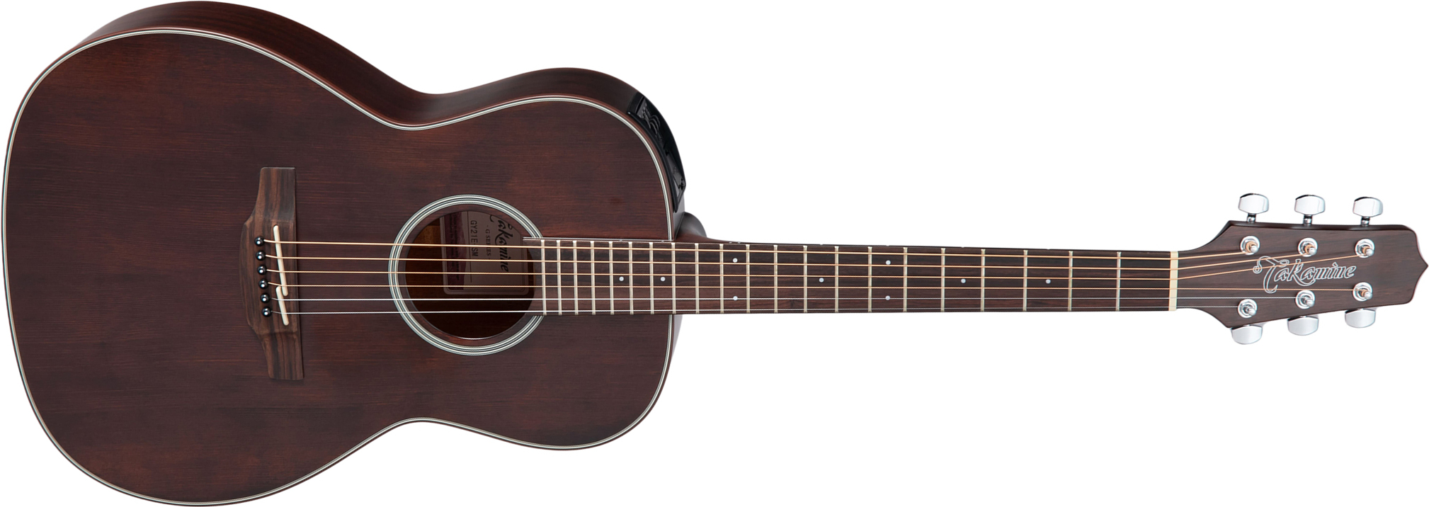 Takamine Gy21e-sm New Yorker Parlor Cedre Acajou Lau - Satin Molasses - Volksgitaar - Main picture