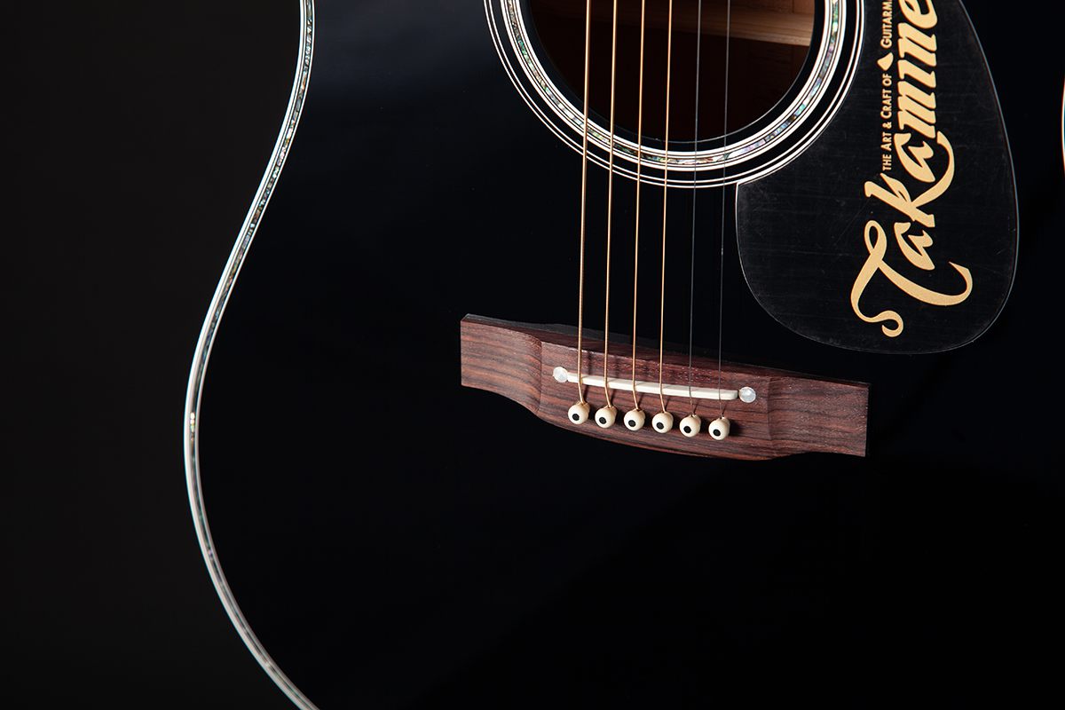 Takamine Ef341dx Jap Dreadnought Cw Cedre Erable Rw - Black - Folk gitaar - Variation 3