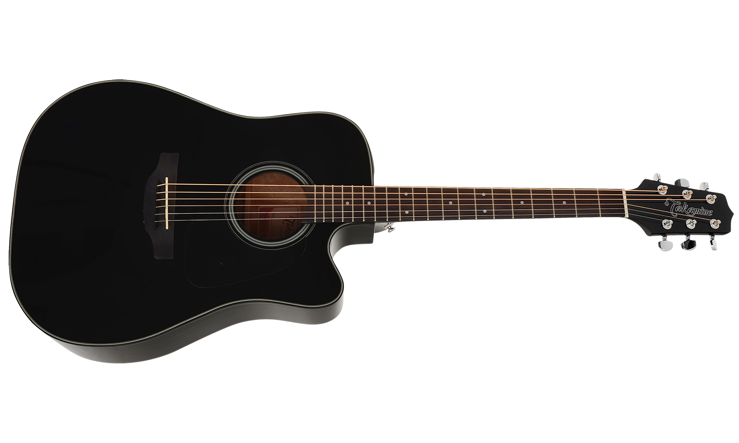 Takamine Gd15ce Blk Dreadnought Cw Epicea Acajou Tp-4t - Black - Folk gitaar - Variation 1